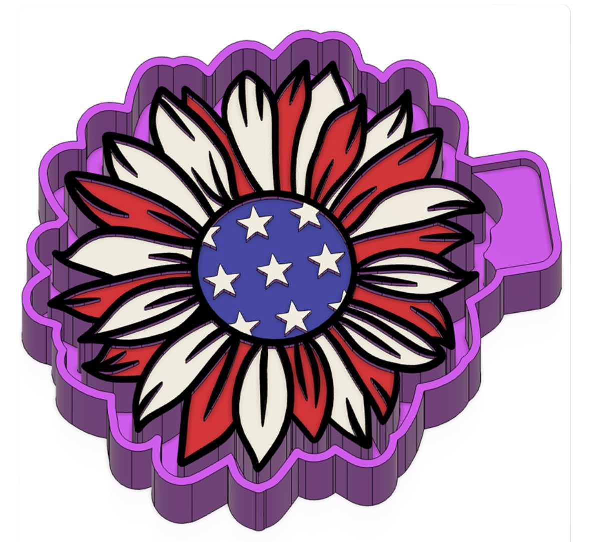 Patriotic Mold Star sunflower