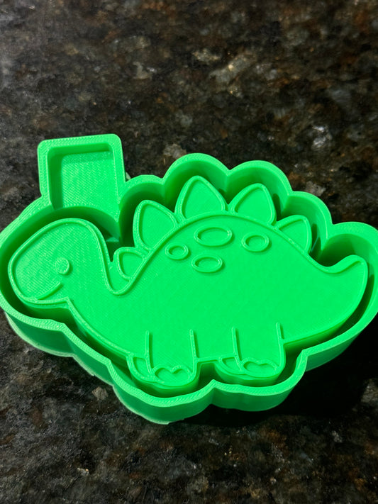 3 NEW Mold Dino Stegosaurus