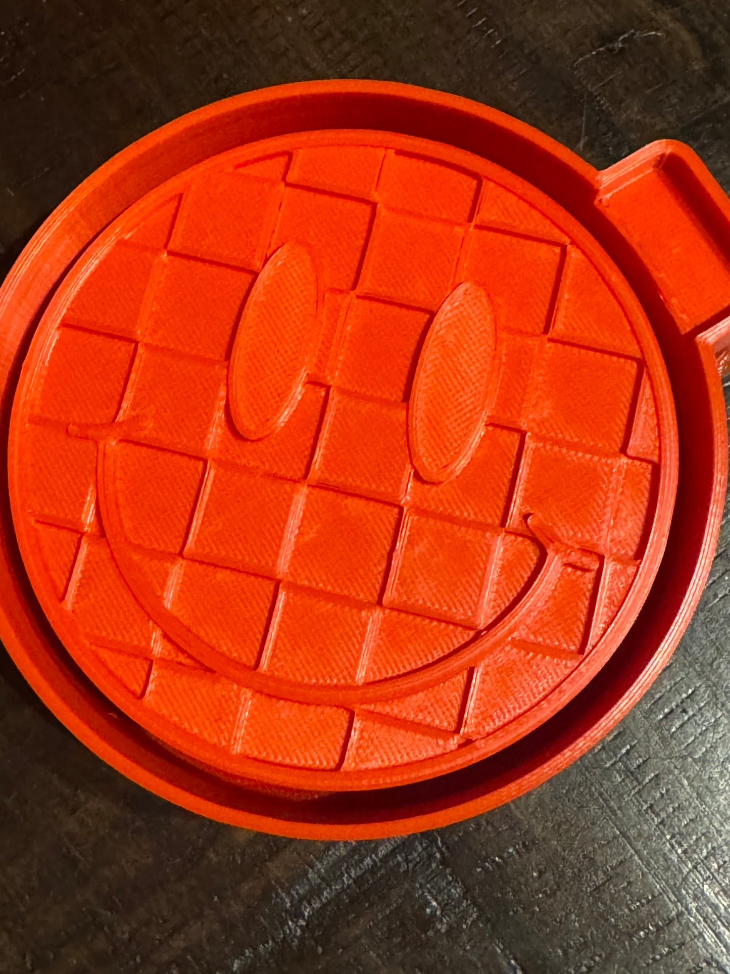 3 NEW Mold Checkered Smiley