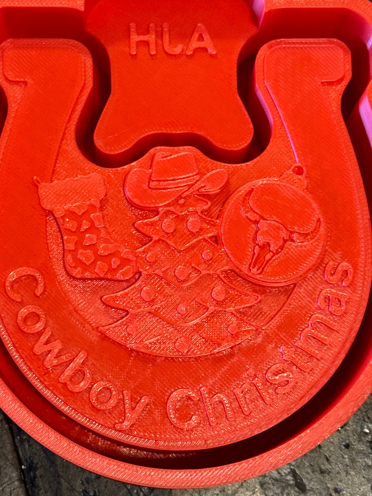 3 NEW Mold Cowboy Christmas