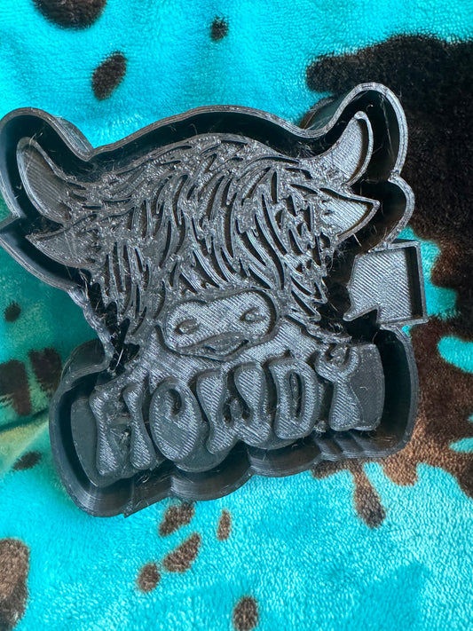 Western Mold Howdy Highland Cow